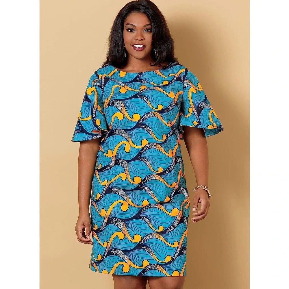 Butterick B6656 Dress Sewing Pattern Women‎ Size 18W-24W Easy Overlay Fitted